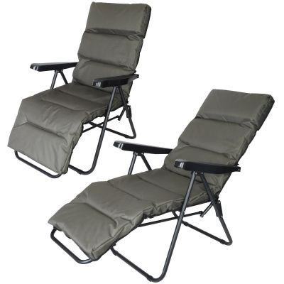 9. GARDEN ARMCHAIR WITH FOOTREST 57x83x106CM GREY-GREEN