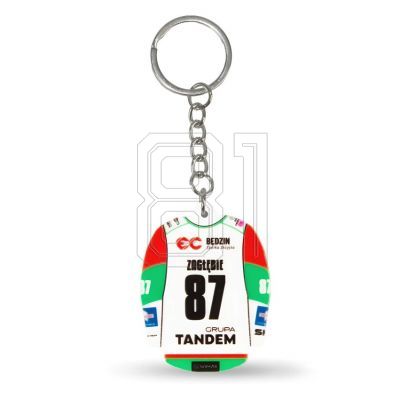 2. Zagłębie Sosnowiec T-shirt keychain (Home) SREBBREKH-ZS