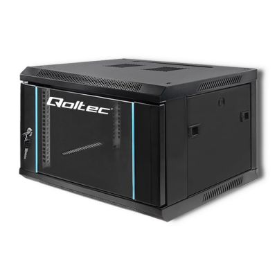 7. QOLTEC RACK 19" 6U 600X370X600 black wall-mounted cabinet
