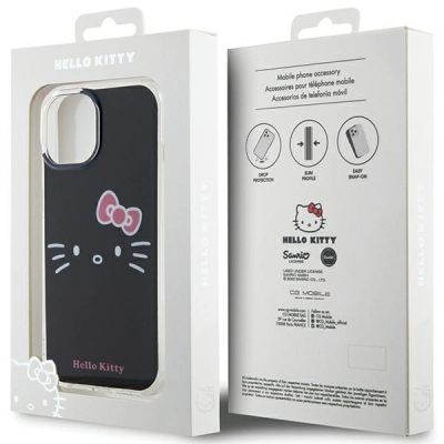 8. Hello Kitty IML Kitty Face case for iPhone 15 - black