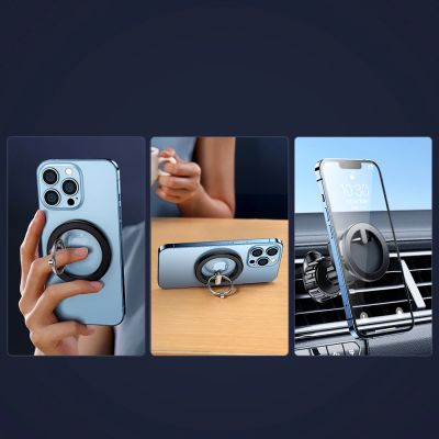 5. Joyroom kit multifunctional magnetic car holder ring phone support black (JR-ZS294)