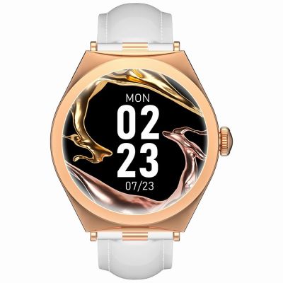 2. Smartwatch Gravity Rose Gold White GT25-5