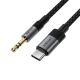 2. Acefast J11 USB-C to 3.5mm mini jack cable 1m - black