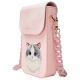 5. Nimmy Big Eyed Pet 2.0 Cat 3-in-1 Phone Bag + Wallet + Tracker Case - Pink