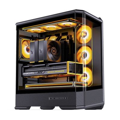 3. Jonsbo D400 PC Case, Midi Tower, ATX, Tempered Glass