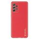 2. Dux Ducis Yolo elegant case made of soft TPU and PU leather for Samsung Galaxy A72 4G red