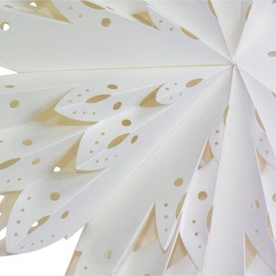 4. DECORATIVE STAR SNOWFLAKE HANGING PAPER 50CM WHITE