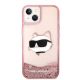 3. Karl Lagerfeld Glitter Choupette Head case for iPhone 14 Plus - pink