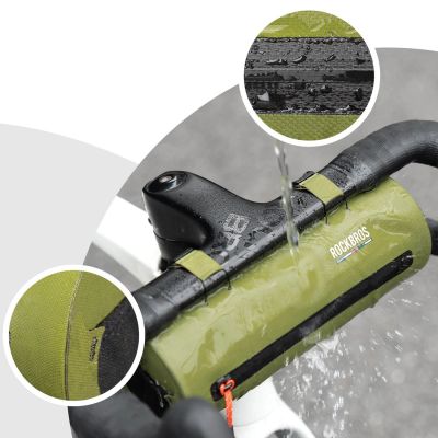 3. Rockbros AS-145 ROAD TO SKY handlebar bicycle bag, waterproof, 2 l - green