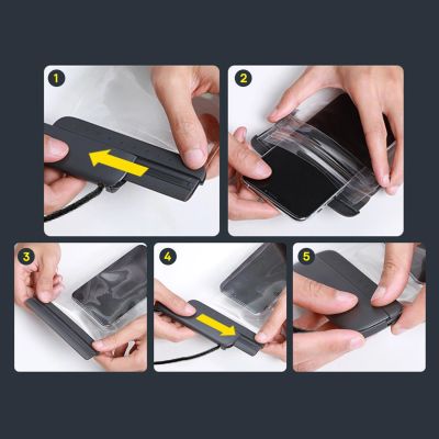 7. Baseus AquaGlide BS-PC029 case waterproof IPX8 with Slide Lock system - black