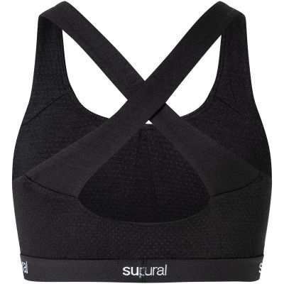 4. Super.natural Feel Good Bra Sports Bra – Jet Black, Size: L