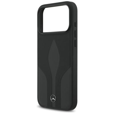6. Mercedes Leather The Move MagSafe Case for iPhone 17 Pro Max - Black