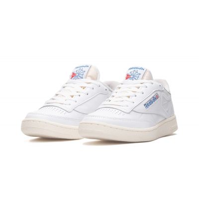 2. Men’s Reebok Club C 85 Vintage Cloud White Chalk Sports Shoes – White Leather Sneakers (100007875)