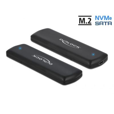 2. DeLOCK External USB Type-C Enclosure for M.2 NVMe PCIe or SATA SSD - Tool-free