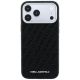 3. Karl Lagerfeld Grained Allover Logo Metal Elongated MagSafe Case for iPhone 17 Pro / 18 Pro - Black