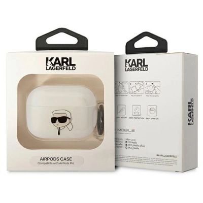 3. Karl Lagerfeld KLAPHNIKTCT AirPods Pro cover transparent Karl`s Head