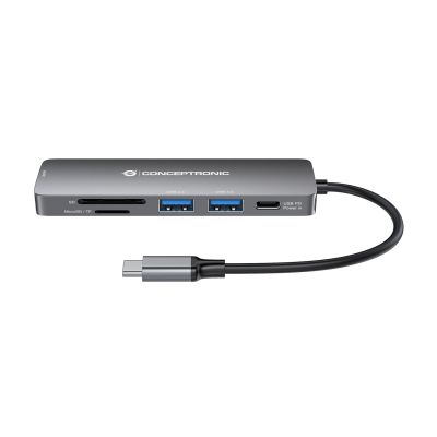 7. Conceptronic DONN11G Docking Station Wired USB 3.2 Gen 1 (3.1 Gen 1) Type-C Gray