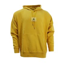 Air Jordan Essentials Statement Fleece Washed Pullover Hoodie Yellow Ocher - FB7290-752