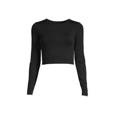 5. CASALL Crop Long Sleeve T-shirt black