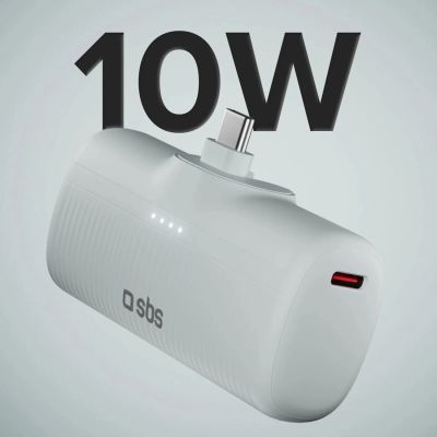 2. SBS EcoPower 5000 mAh 10W Powerbank with Built-in USB-C Port - Gray