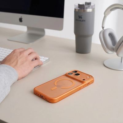9. Tech-Protect MagPrime MagSafe CC Case for iPhone 18 Pro Max / 17 Pro Max - Matte Orange