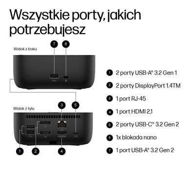 14. HP USB-C Dock G6 100W Docking Station + Power Adapter Black 9X3V1UT#ABB