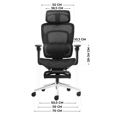 5. Visioner 8.3 Black N Office Chair