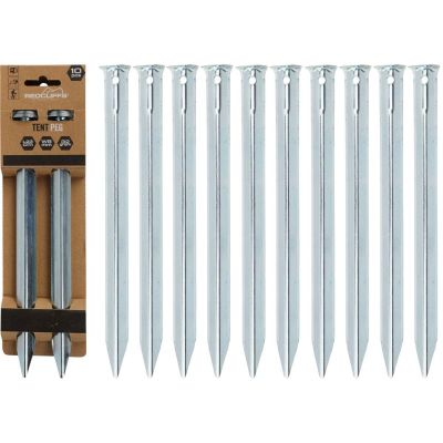 TENT PEGS 23CM SET 10 PCS METAL REDCLIFFS