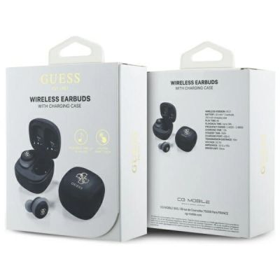 6. Guess Bluetooth headphones GUTWSJ144ESK TWS + docking station black/black Iridescent 4G Printed Logo