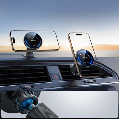 6. Joyroom JR-ZS502 MagSafe Compatible Car Holder with Wireless Charger for Air Vent/Dashboard - Black