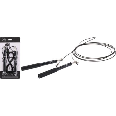 4. ADJUSTABLE SPEED SKIPPING ROPE ALUMINUM HANDLES 300 CM XQMAX BLACK
