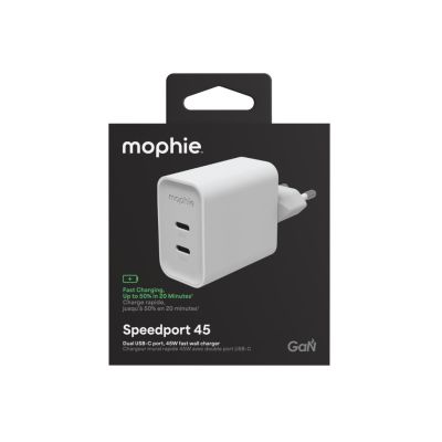 7. mophie Speedport 45 Universal White AC Fast Charging Internal