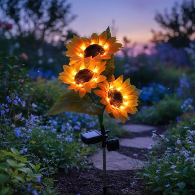7. SOLAR LAMP SUNFLOWERS 70CM