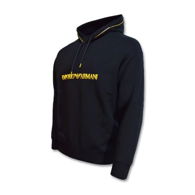 3. Emporio Armani men's hoodie black black gold 3R1MBW 1JHSZ
