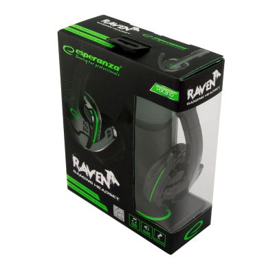 7. Esperanza EGH310G headphones (black, green)