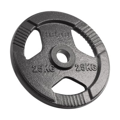 Cast iron Olympic weight plate 25kg, 51mm hole, plate with handles, REBEL ACTIVE