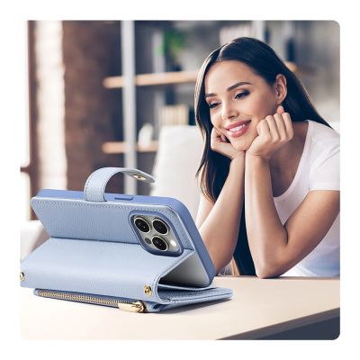 14. Dux Ducis Lawa Leather Case for iPhone 15 Pro - Blue