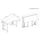 2. MACLEAN FOLDING DESK / TABLE MACLEAN, WHITE, MOBILE 100X73CM, MAX. 50KG, ANGLED, L-SHAPED, MC-126 L/W