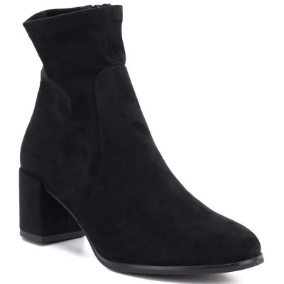 6. Black Sergio Leone BT-55 women's ankle boots with a block heel