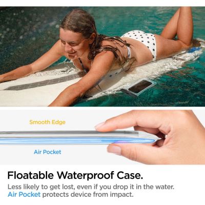 7. Spigen Aqua Shield A610 Case Waterproof Floating on Water - Transparent