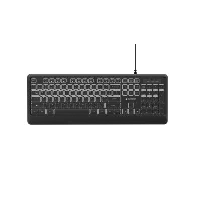 GEMBIRD SLIM WIRED KEYBOARD WITH BACKLIGHT, BLACK, US LAYOUT
