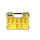 4. Stanley 1-97-518 Tool Box Small Parts Box Plastic Black, Clear, Yellow