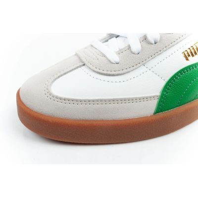 6. Puma Club II Era men's sports shoes sneakers leather white gray green