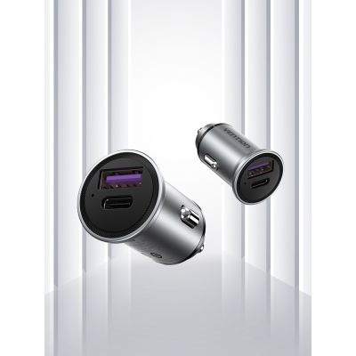 6. Vention USB-A USB-C 30W PD Car Charger