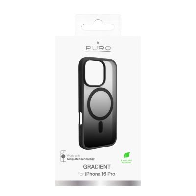 8. Puro Gradient MagSafe Silicone Case for iPhone 16 Pro - Black