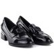 3. Women's patent leather shoes with a decorative heel, black Vinceza 58638
