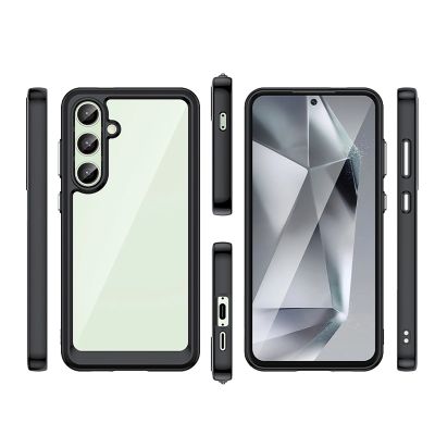 7. Outer Space Case with Gel Frame for Samsung Galaxy S24 FE - Black