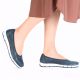 7. Rieker L3065-14 women's comfortable openwork blue ballet flats