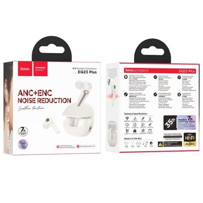 4. Hoco EQ23 Plus II Wireless Headphones (White)