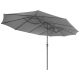 15. GARDEN UMBRELLA XXXL 2.7x4.6M GRAY SASKA GARDEN